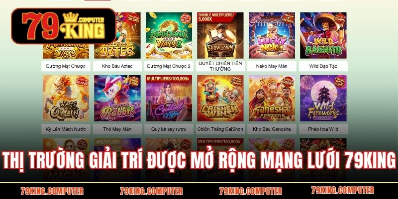 Thị trường giải trí được mở rộng mạng lưới 79King